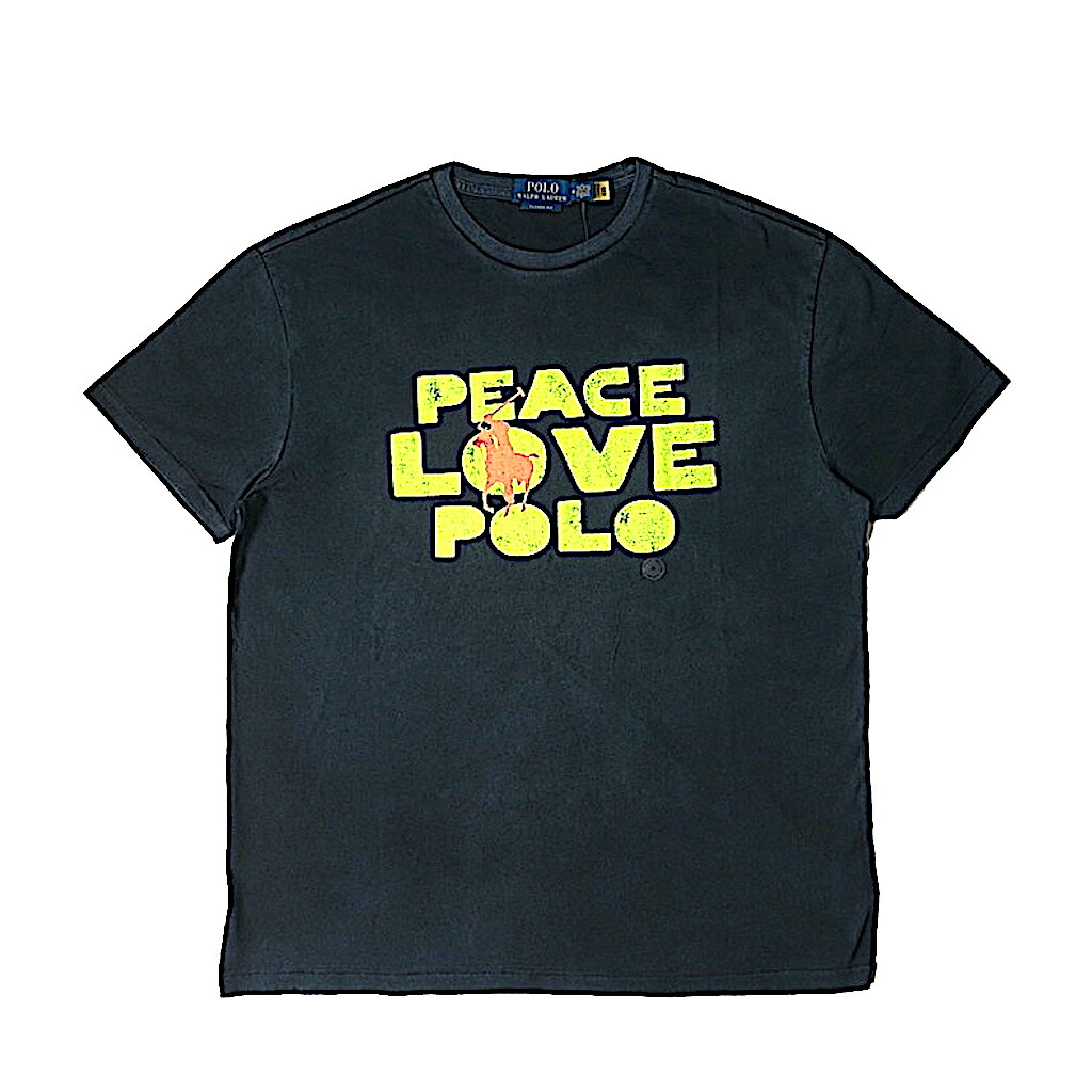 POLO RALPH LAUREN ポロ ラルフ 置き目レン メンズ 古典派音楽 填まる ガーメントダイ プルオーバー グラフィック プルオーバー 黒いこと 2026年 春夏青写真