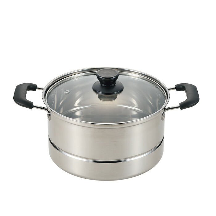 楽天市場】パール金属 HC-529 蒸し処 ステンレス製ガラス蓋付深型鍋
