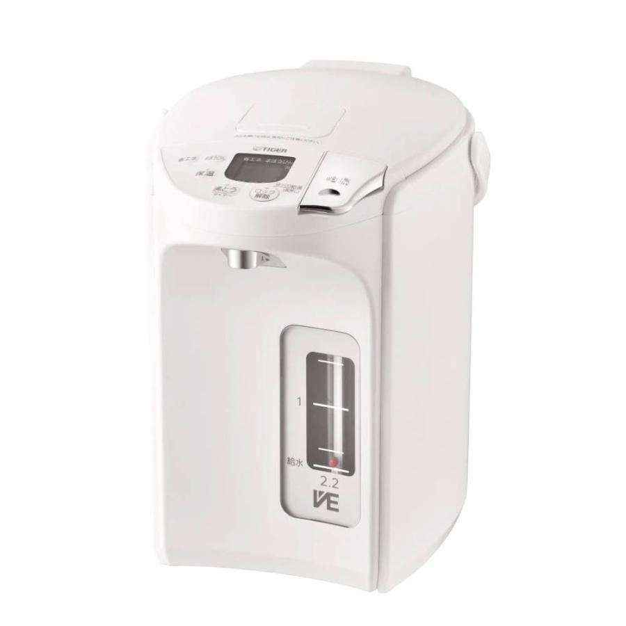 タイガー 蒸気レス VE電気まほうびん とく子さん 2.2L アーバンホワイト PIP-G220 WE 【Tiger タイガー魔法瓶 電気ポット 蒸気 出ない 保温 加熱 エコ 節電】|ヘムリーベット