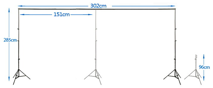 楽天市場】送料無料 Hemmotop 背景 撮影 スタンド 280 x 300cm 背景紙 