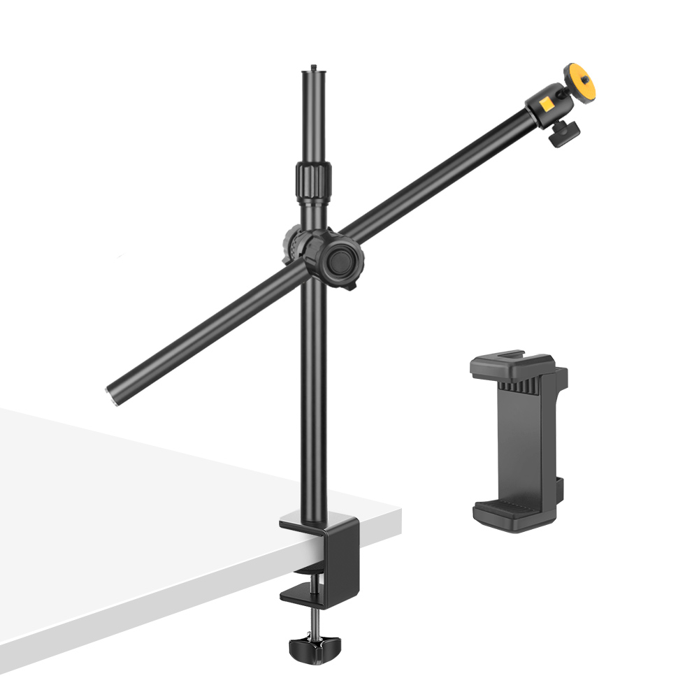 楽天市場】Hemmotop カメラアーム 自由雲台付き 360度＆180度回転可 カメラスタンド クランプ式  荷重3KGまで（デスクの厚さ5CMの条件でテストした結果） コピースタンド 長さ104.5まで マジックアーム スーパークランプ デスクマウントスタンド  俯瞰撮影/真上撮影に適用 ...