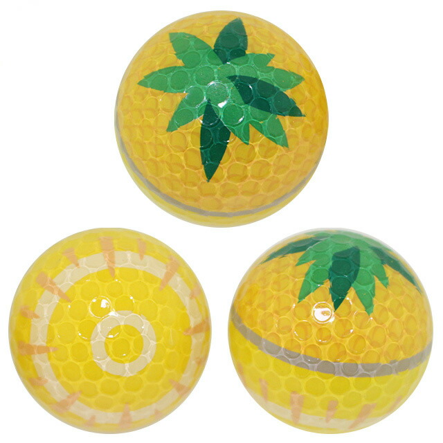 楽天市場】ゴルフボール パイナップル 3球セット フルーツ ball111