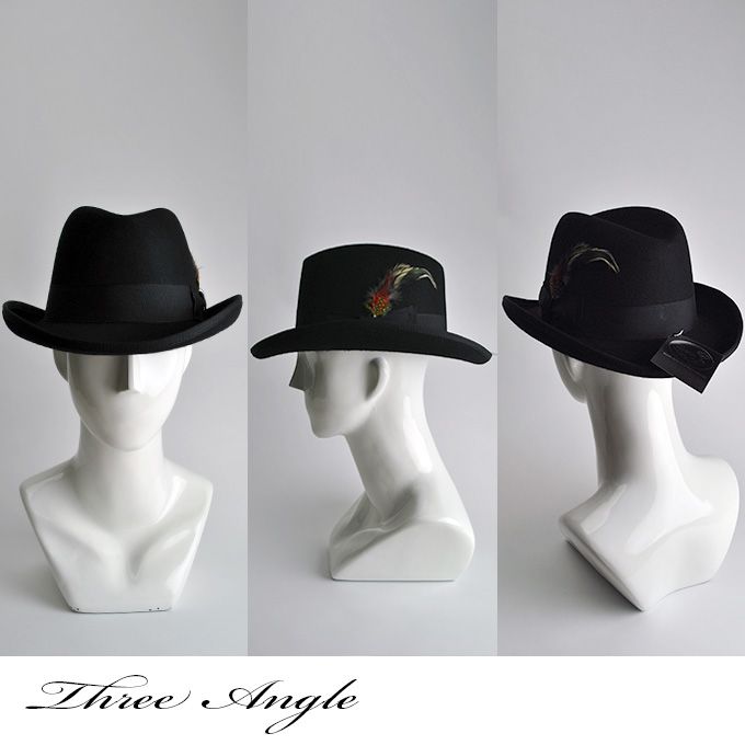 楽天市場 送料無料 男性の正装帽としてシルクハットに次ぐスタイルで ダンディーさの中に優しさを含んだシェープのホンブルグハットです ホンブルグ シルクハット 正装帽 つまみ帽 ブラック ギフトショップ Hera