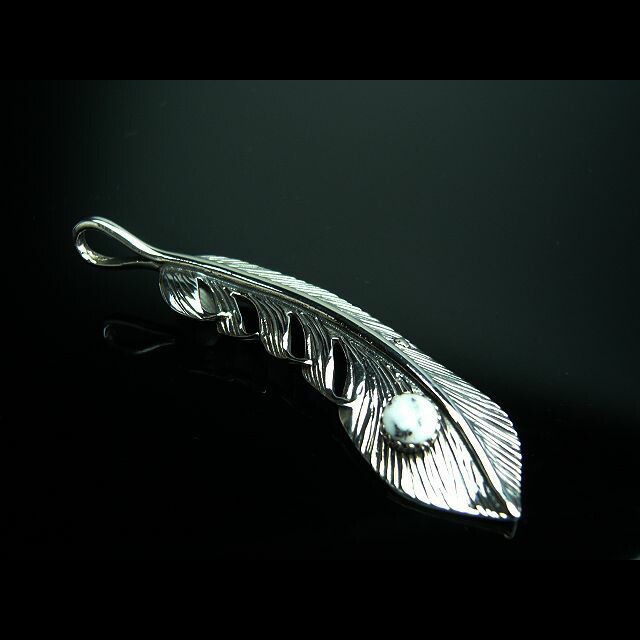 イーグルフェザーペンダント☆フェザーペンダント/ホワイトターコイズ/オニキス/シルバー925/|ギフトショップ HERA