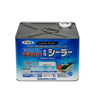 アサヒペン 強浸透性水性シーラー [7L] アサヒペン・屋根・スレート・コンクリート・モルタル・下地・強化・密着・ベランダ・ガレージ・屋上｜paint PRO