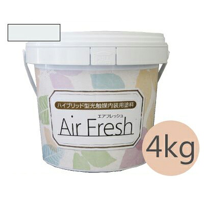 イサム AirFresh (エアフレッシュ) Shiro～白のやさしさ～ NO.010キャンパスホワイト [4kg] イサム塗料 ハイブリッド型光触媒内装用塗料 消臭効果 抗菌効果 抗カビ効果 ウイルス抑制効果｜paint PRO