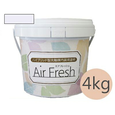 イサム AirFresh (エアフレッシュ) Shiro～白のやさしさ～ NO.012アイスローズ [4kg] イサム塗料 ハイブリッド型光触媒内装用塗料 消臭効果 抗菌効果 抗カビ効果 ウイルス抑制効果｜paint PRO