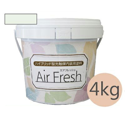 イサム AirFresh (エアフレッシュ) Shiro～白のやさしさ～ NO.014ライムホワイト [4kg] イサム塗料 ハイブリッド型光触媒内装用塗料 消臭効果 抗菌効果 抗カビ効果 ウイルス抑制効果｜paint PRO