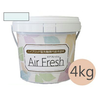 イサム AirFresh (エアフレッシュ) Shiro～白のやさしさ～ NO.018パウダーブルー [4kg] イサム塗料 ハイブリッド型光触媒内装用塗料 消臭効果 抗菌効果 抗カビ効果 ウイルス抑制効果｜paint PRO