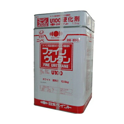 【送料無料】 ニッペ ファインウレタンU100 (弾性硬化剤) ホワイト（ND-101） [15kgセット] 日本ペイント