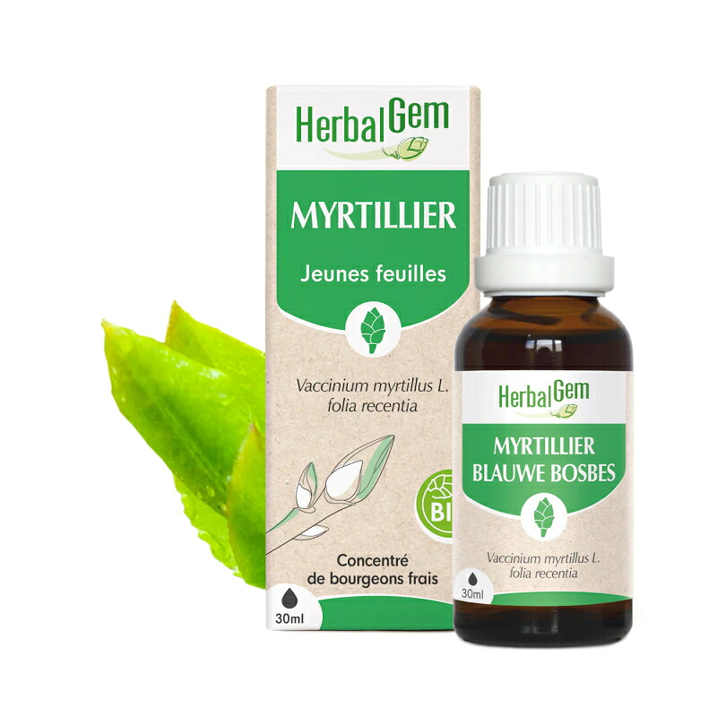 建造物木ノ実 BIO 万物の霊長用 ハーバルジェム 30ml 50ml アイケア 眼の思わしい受け支える 目のサプリ 有機 ヨーロピアンブルーベリー 西洋スノキ 芽生え抽出エキス Bilberry MYRTILLIER 【置き目インポート品】