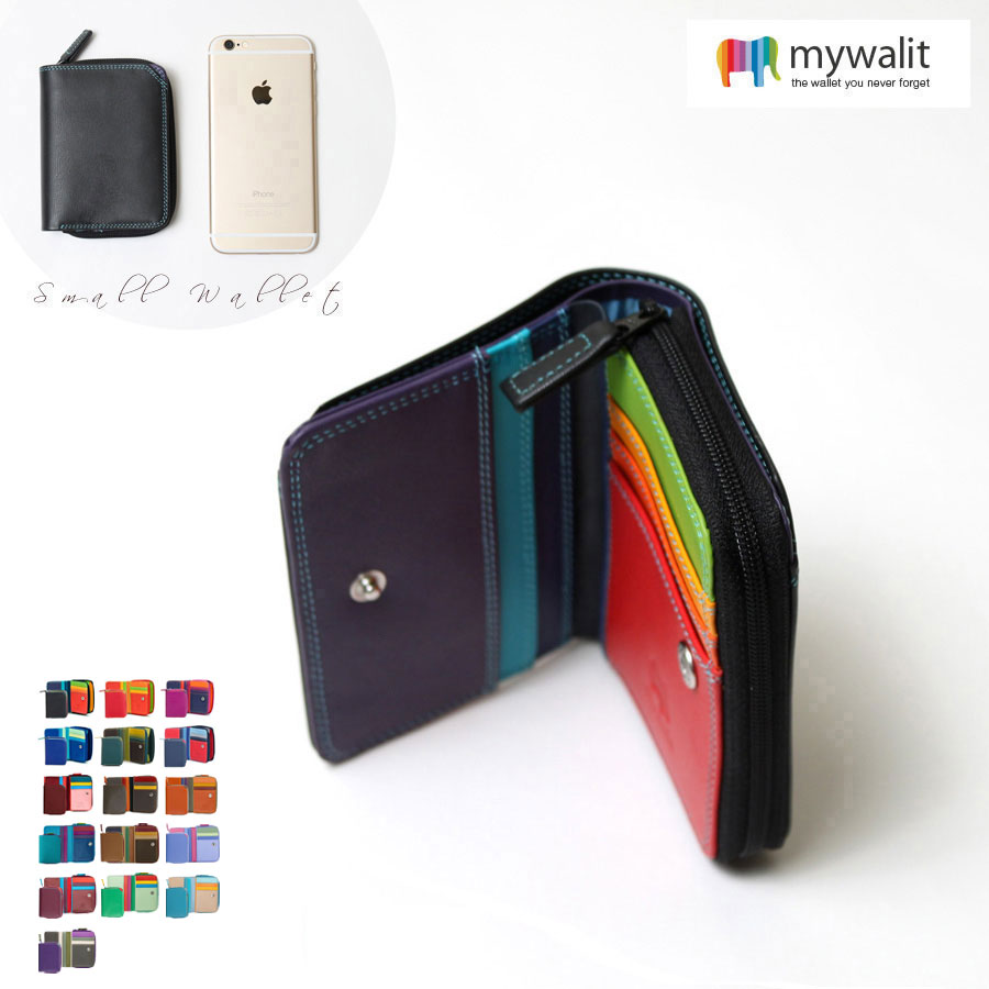 【お種銭付】 mywalit 2つ折り財布 ミニ財布 カーフ レザー 小さい コンパクト 折財布 MY226 マイワリット マイウォリット マイウォレット レディース メンズ ギフト プレゼント