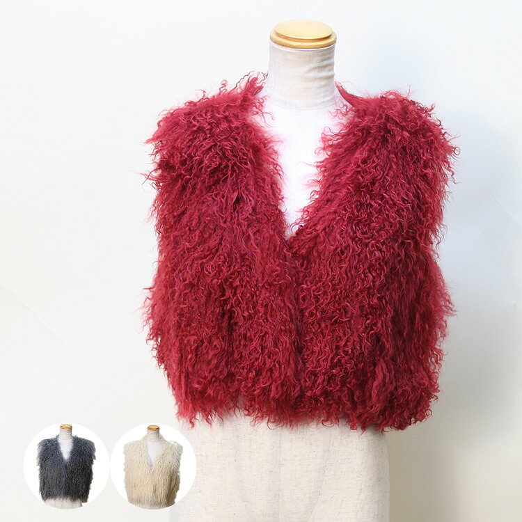 楽天市場】ベビーチベットラム ・ ポリエステル ファー ベスト 送料