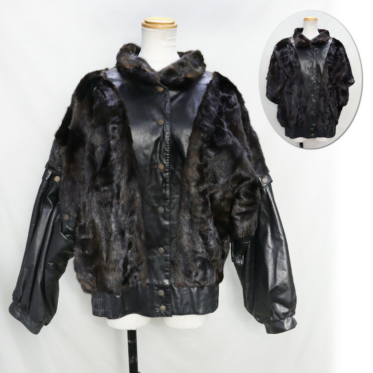 楽天市場】ミンク ファー ・ ラム レザー リバーシブル ジャケット