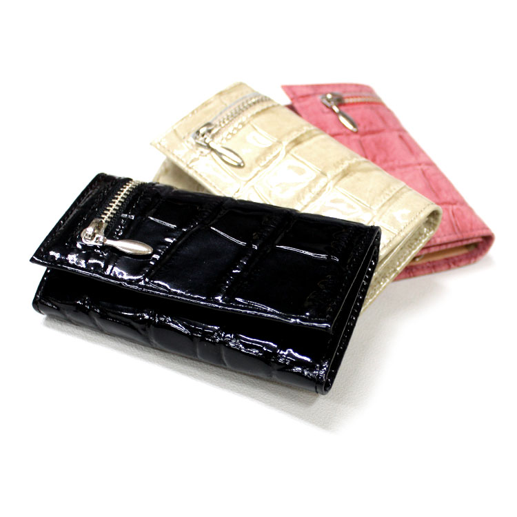 日本製 本革 カード入 キーケース キーホルダー 小銭入 レザー クロコダイル型押し 日本製 本革 カード入 キーケース キーホルダー 小銭入 レザー クロコダイル型押し