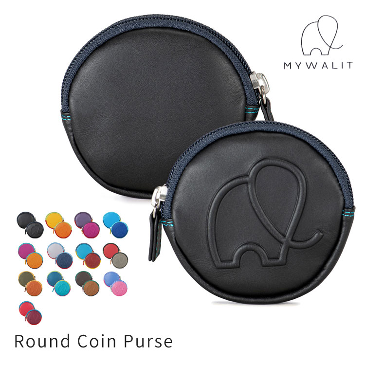 【お種銭付】mywalit 財布 コインケース カーフレザー Round Coin Purse 全13色 MY1281