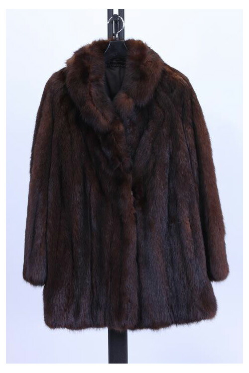 楽天市場】ロシアンセーブル ファー コート ブラウンカラー 送料無料