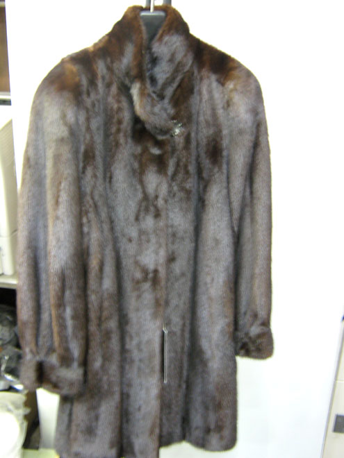 楽天市場】ミンク ファー コート ブラック 肩パッド入り 13号