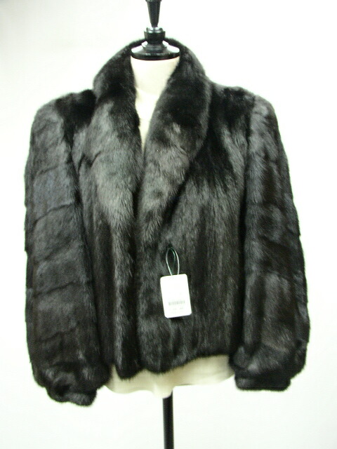 楽天市場】ミンク ファー コート ブラック 肩パッド入り 13号