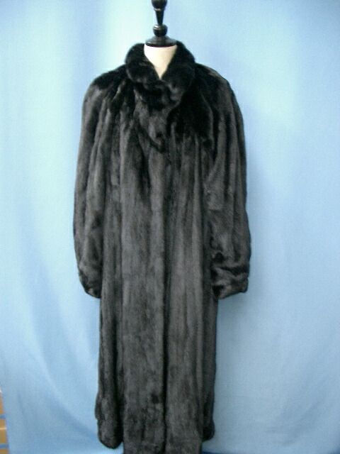 楽天市場】高級 SAGA ミンク ファー ロング コート ダークブラウン