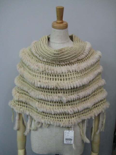 楽天市場】ラクーン ファー ニット ポンチョ フード付 レディース