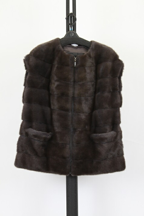 楽天市場】【15%OFFクーポン】SAGA パステル ミンク ベスト 毛皮