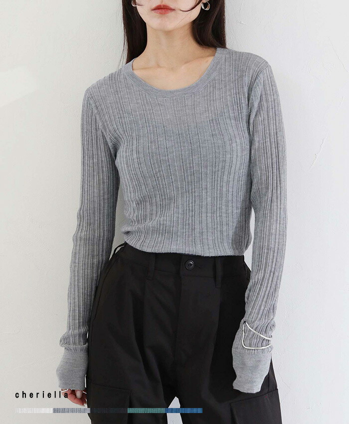 eLLA_selectshop アシンメトリー透け感ニット黒新品 eLLA_selectshop アシンメトリー透け感ニット黒新品