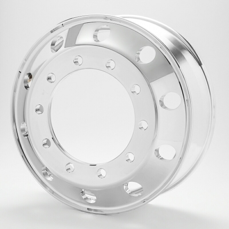 【取付対象 送料無料】DOT-X 22.5インチ&times;8.25(165) 10穴/335 新ISO規格 アルミホイール 両面ポリッシュ | 車ホイール アルミ ホイール トラック 車用 車用品 カー用品 カー 車輪 部品 パーツ 軽い 放熱 軽量 タイヤ 車｜タイヤ・ホイール ヘラクレス