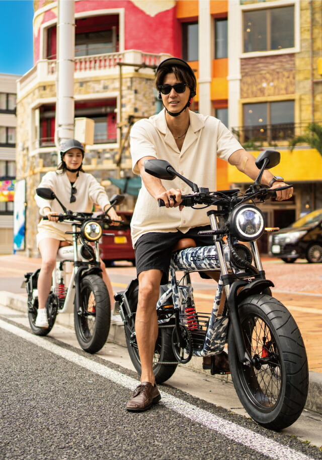 楽天市場 正規販売代理店 Coswheel Mirai コスウェルミライ 近未来型 3way 電動バイク 充電 Led 原付 自転車 ハイブリッド Mclimb Weed