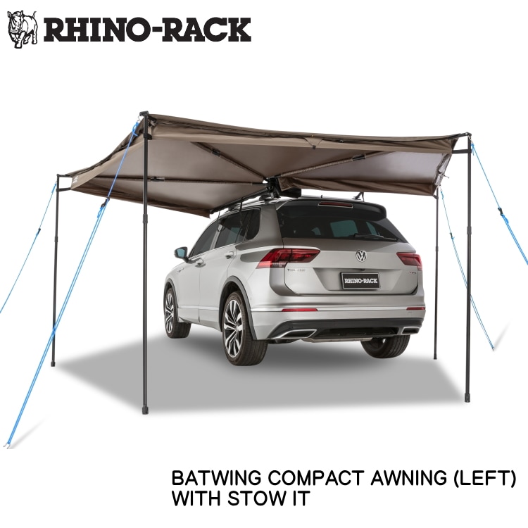 RHINO-RACK ライノラック BATWING COMPACT AWNING (LEFT) WITH STOW IT バットウィング コンパクトオーニング 左側マウント STOW IT 付き 商品コード：33116