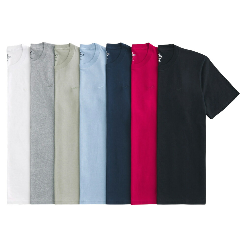 Hollister★半袖 クルーネック ロゴ トップス Tシャツ★3枚組★ Hollister☆半袖 クルーネック ロゴ トップス Tシャツ☆3枚組