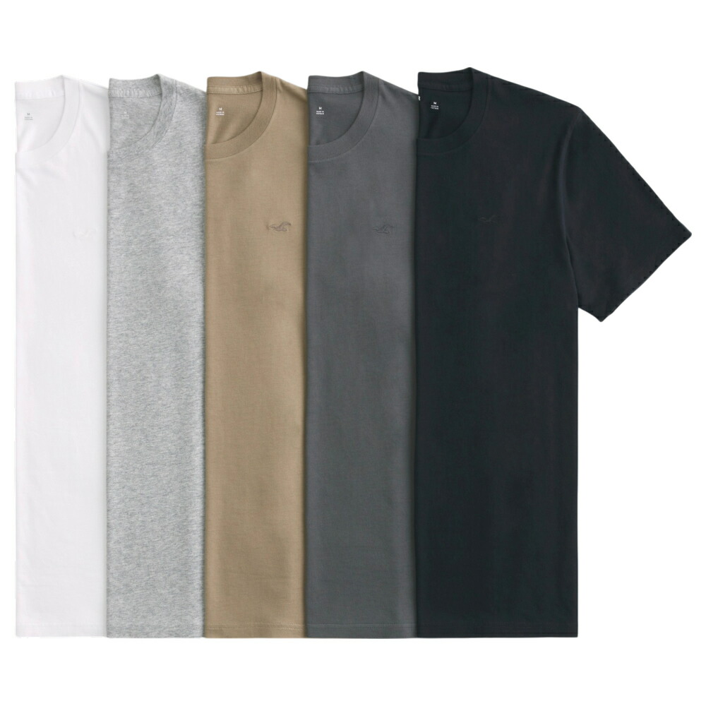 Abercrombie & Fitch アバクロ スリム半袖Tシャツ5枚組 送関込 アバクロ Abercrombie&Fitch アバクロンビー＆フィッチ メンズ