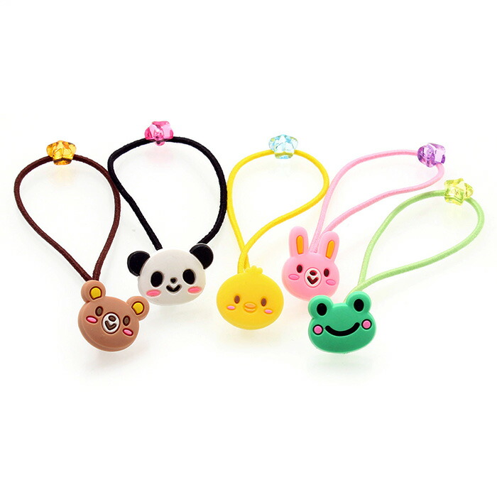 梅雨カエル☆ベビーヘアクリップ　ヘアゴム c-c25-53_3.jpg