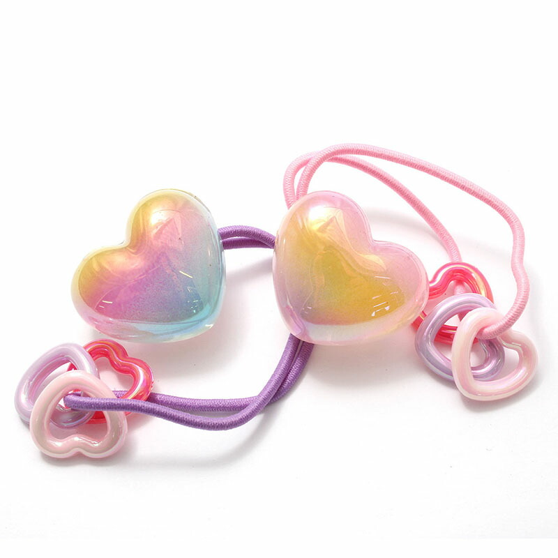 準備中      ☆オーロラハートのヘアゴム。・:＋°CANDYPOP 楽天市場】【10％off 周年記念Sale】セールヘアゴム キャンディー