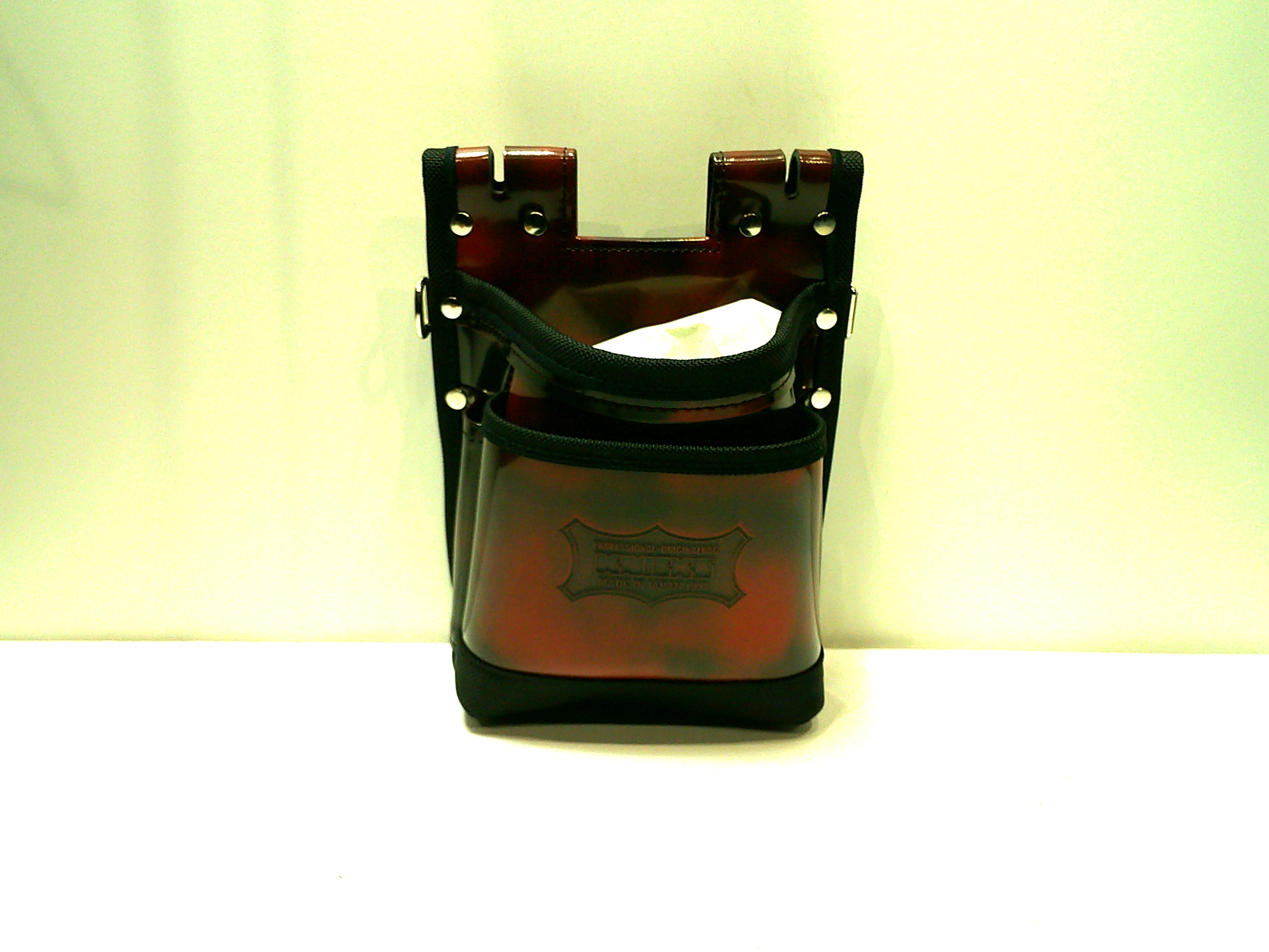 楽天市場】KNICKS ニックス KGB-201BA グローブ革建築用2段腰袋 赤革