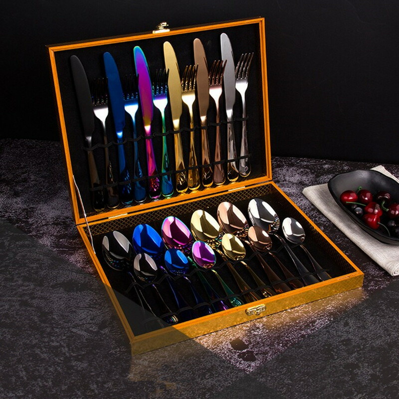 楽天市場】高級カトラリーセット 24本 ステンレス製 食器セット ナイフ