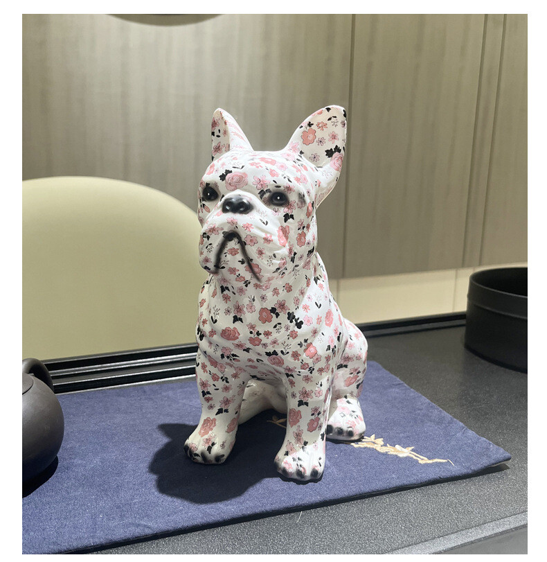 楽天市場】フレンチブルドッグの木彫り 立像 木製 犬の置き物 オブジェ