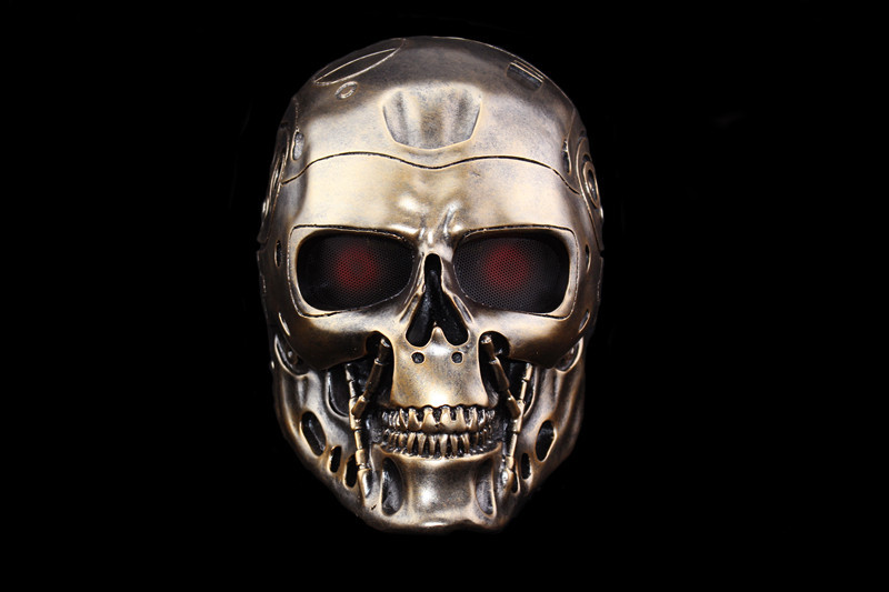 仮面 コスプレ おすすめ マスク 数量は多い ハロウィンCOSPLAY用品 仮装パーティ Terminatorターミネーター The 変装 halloween ゴールド