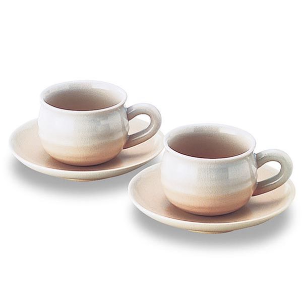 楽天市場】萩焼 コーヒーカップ ＆ ソーサー 青ドット 和食器 日本製