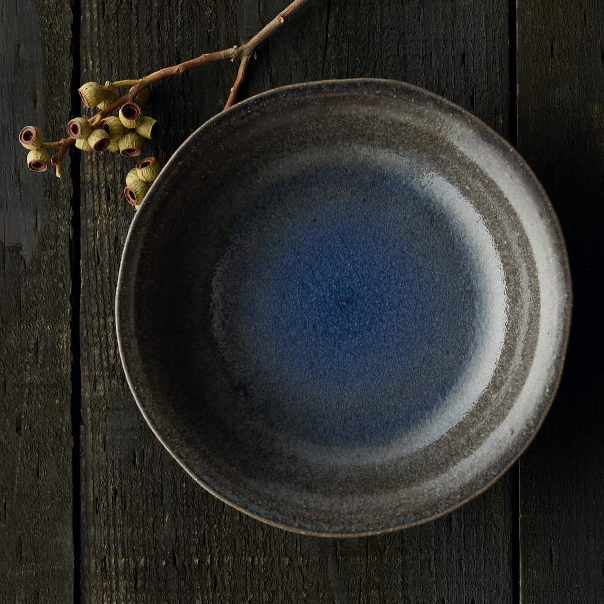 楽天市場】【12/4より30%OFF】中深皿(20cm) 青 ブルー 深皿 信楽四季