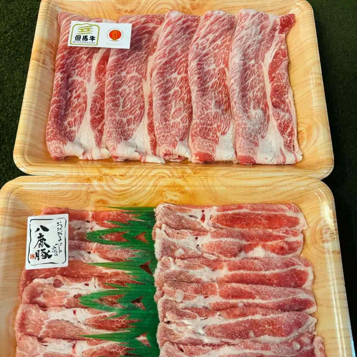 母の日 但馬牛肩ロース200g＆八鹿豚ローススライス200g セット