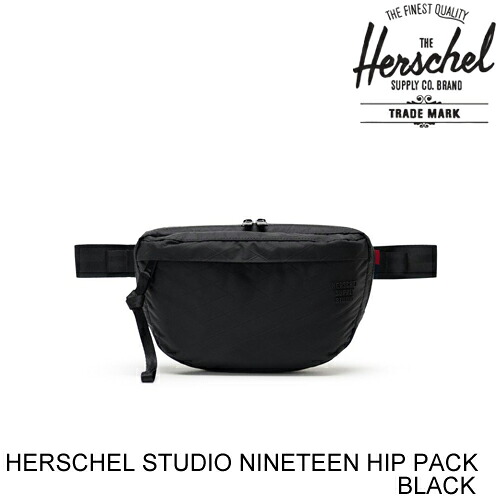 HERSCHEL ハーシェル STUDIO NINETEEN HIP PACK BLACK ナインティーンヒップパック ウエストポーチ 日本代理店正規品｜ヘスター