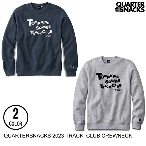 QUARTERSNACKS クウォータースナックス  2023 TRACK CLUB CREWNECK 2色 M-L 調教師