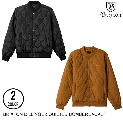 BRIXTON ブリクス英トン DILLINGER QUILTED BOMBER JACKET 2色 M-XL 上衣 日本代わりになる店置き目品