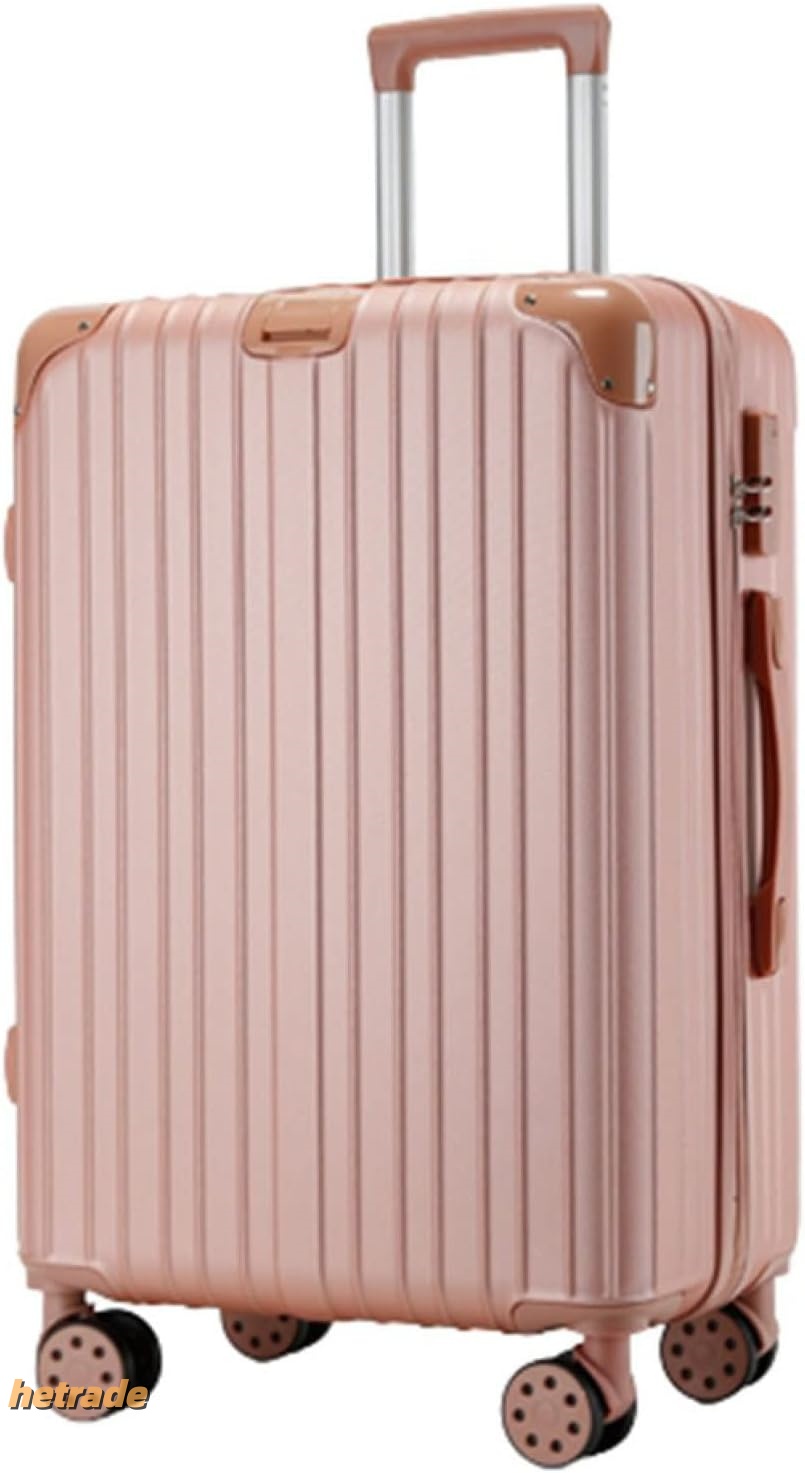 旅行バッグ 持ちはこび容れもの 45L キャリーバッグ チャック式 超軽さ 大型 耐衝撃 静音 ダブルキャスター 360度回転させる 旅する 商行為 M大きさ さくら色 出張