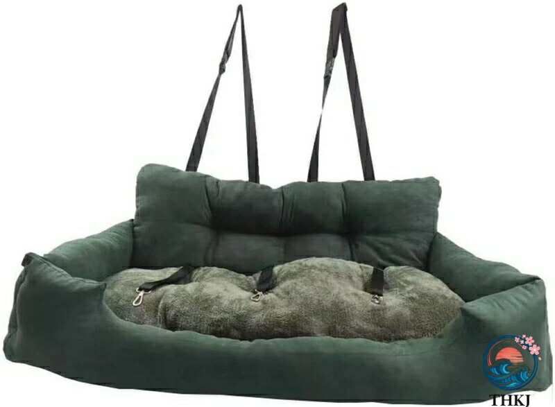 ドライブベッド 犬 ベッド ペットベッド 冬用 後部座席用 ドライブボックス 小型犬3匹用 多頭飼い対応 ペットベッド おしゃれ グリーン