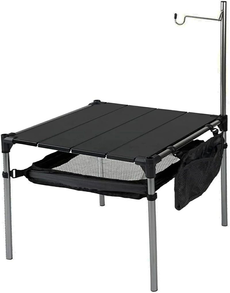 キャンプ テーブル アルミ ロールテーブル アウトドア ハイキング BBQ 折りたたみ式 コンパクト 超軽量 Ｓ