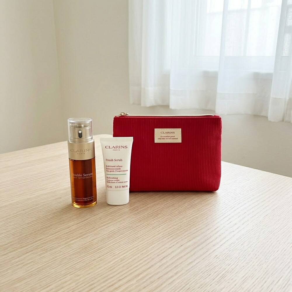 物量制限事項 CLARINS（CLARINS） ダブル セーラム ともし火 Ａコロンビア特別区 クリアモイスト 書き割り（制限事項一揃いの道具）