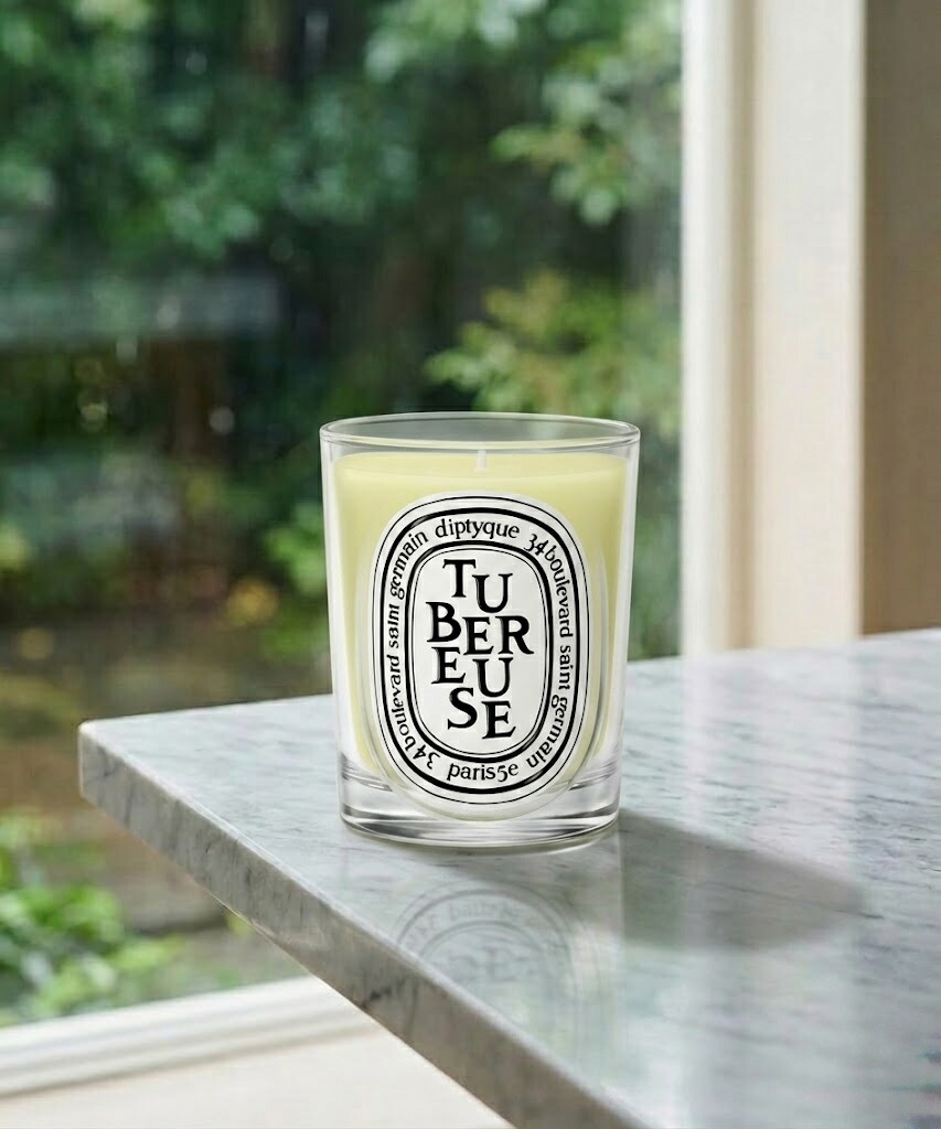 ディプティック（diptyque） クラシック キャンドル テュベルーズ 190g／燃焼時間約50時間／キャンドル