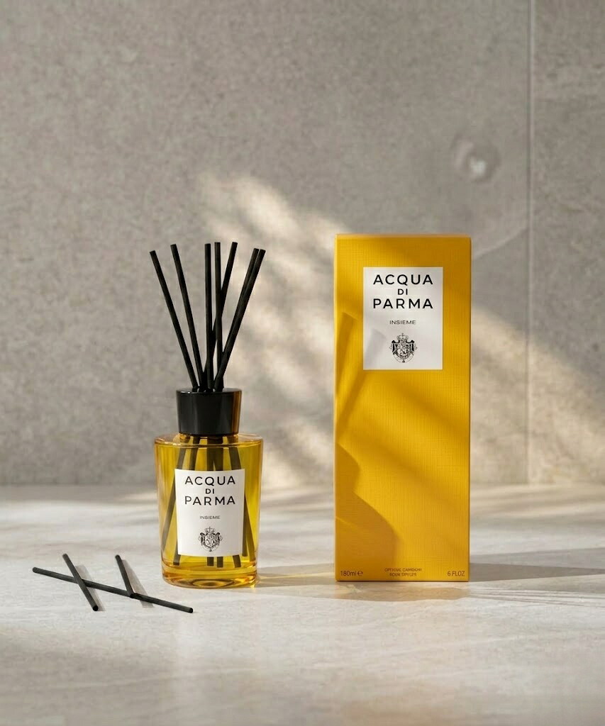 ACQUA DI PARMA（アクアディパルマ） インスィエーメ ディフューザー 180ｍL／リードスティック7本／持続時間：約1カ月／ディフューザー｜アカネSHOP店